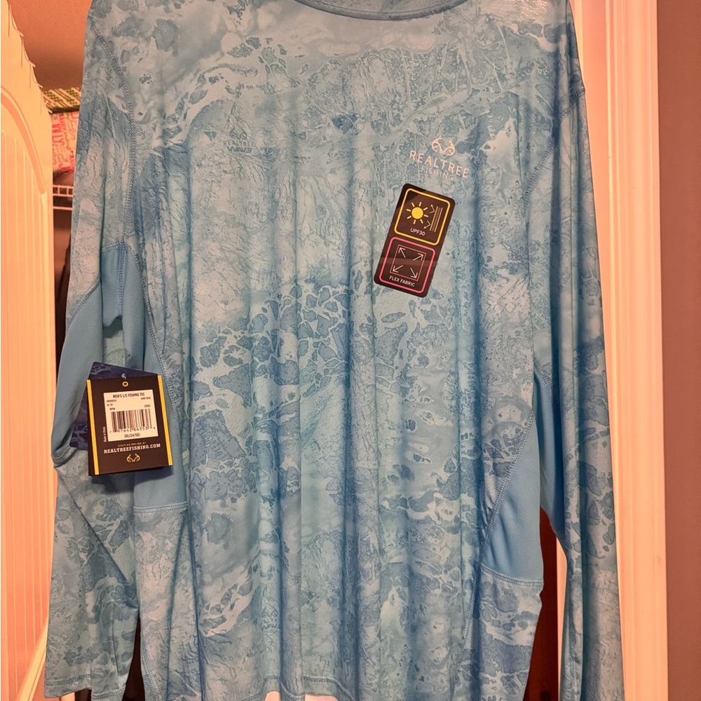 Realtree Light Blue Fishing Tee